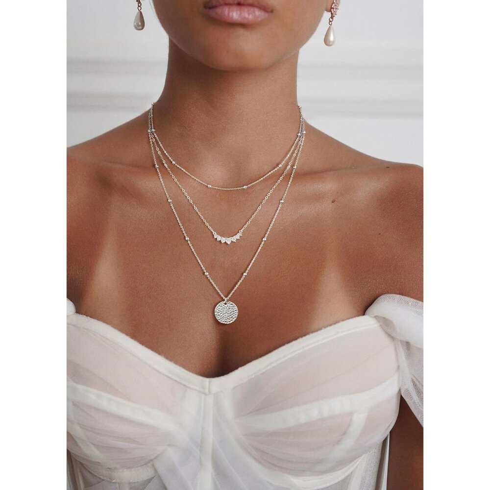 Gleaming Stackable Gold/Silver Necklaces With Ext… - image 2